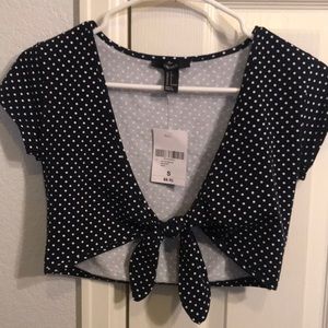 Polka Dot Tie Top